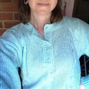 Vintage Sterling Harris Mint Green Sweater, Size S